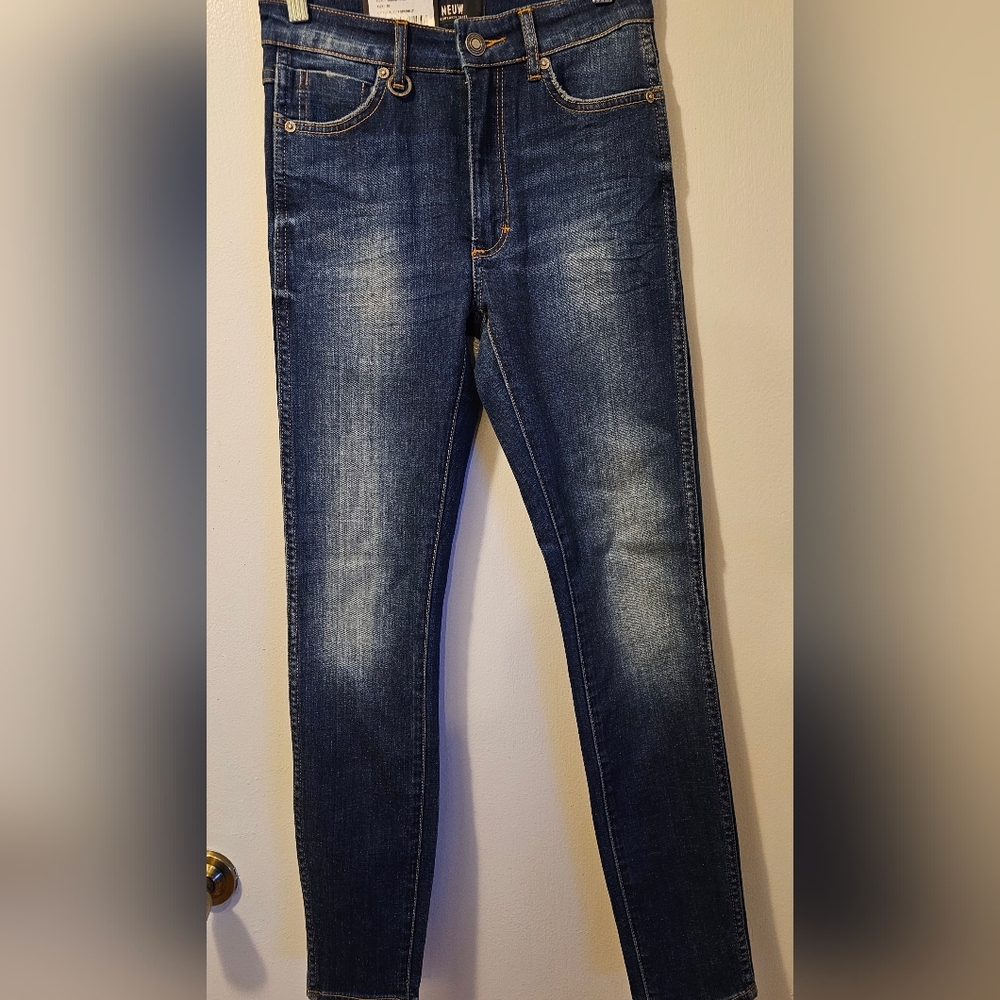 Neuw Jeans Womens Mid Rise Blue Vintage Skinny New With‎ Tags Size 7R 25x32